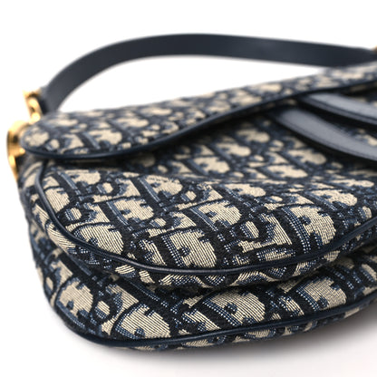 Christian Dior Oblique Saddle Bag Blue 9 of 15