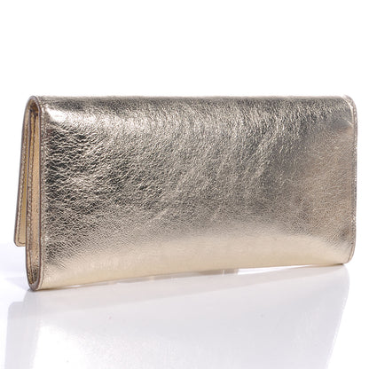 Saint Laurent Leather Belle de Jour Clutch Gold 3 of 7