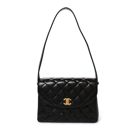 Chanel Lambskin Quilted Flap Shoulder Bag Black 1 of 12