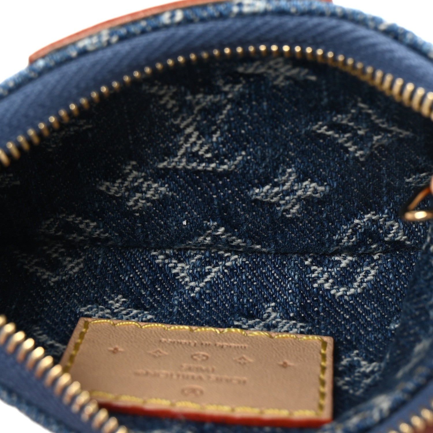 Louis Vuitton Monogram Denim Key Pouch Denim Blue 5 of 7