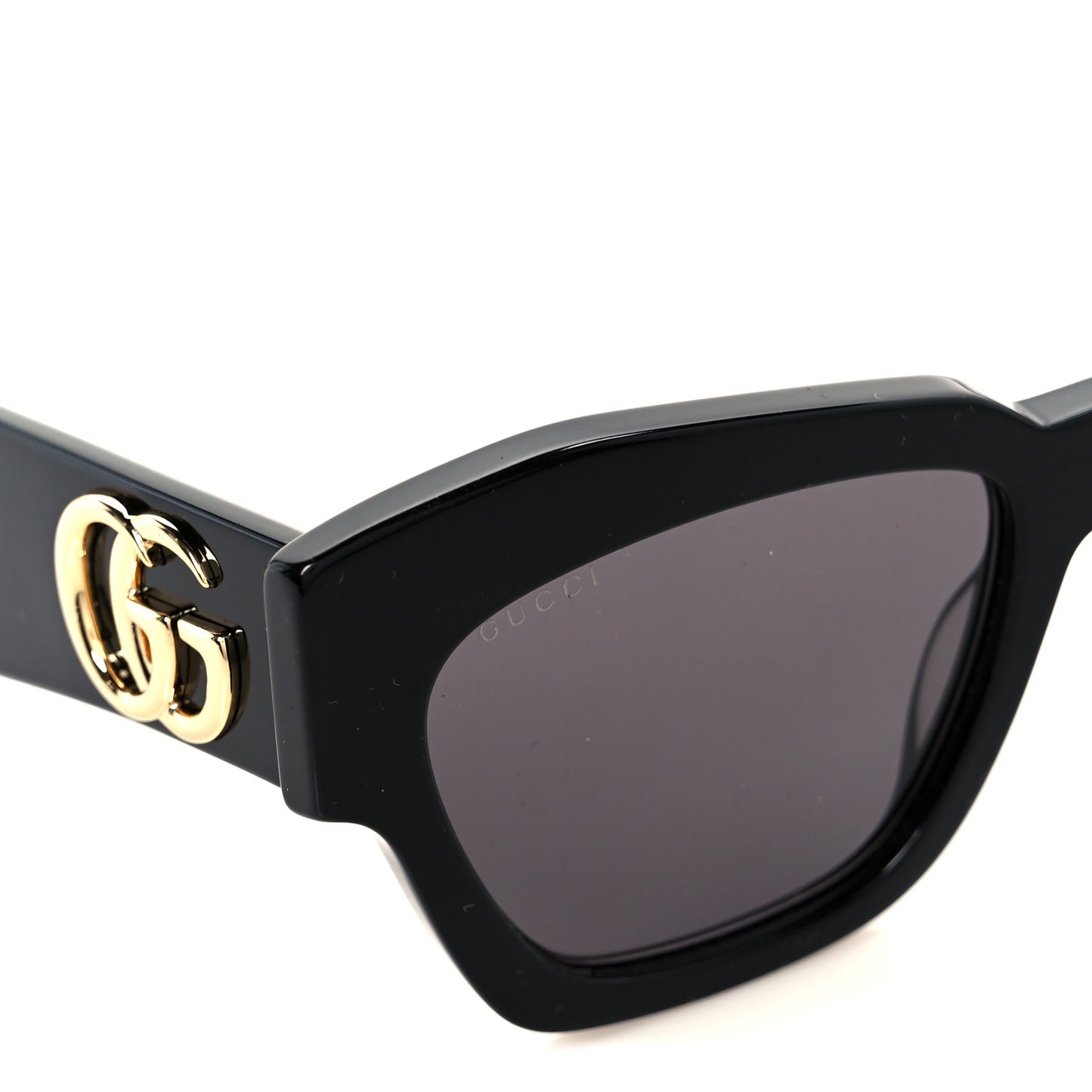 Acetate Square Frame Sunglasses GG1422S Black Grey