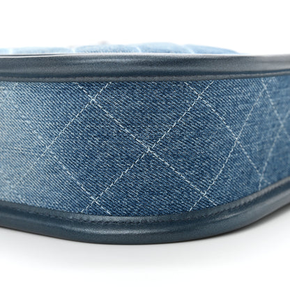 Chanel Washed Denim Quilted Small Hobo Blue 10 of 11