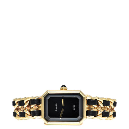 Chanel Stainless Steel Lambskin 20mm Chain Premiere Quartz Watch Gold L 3 of 6