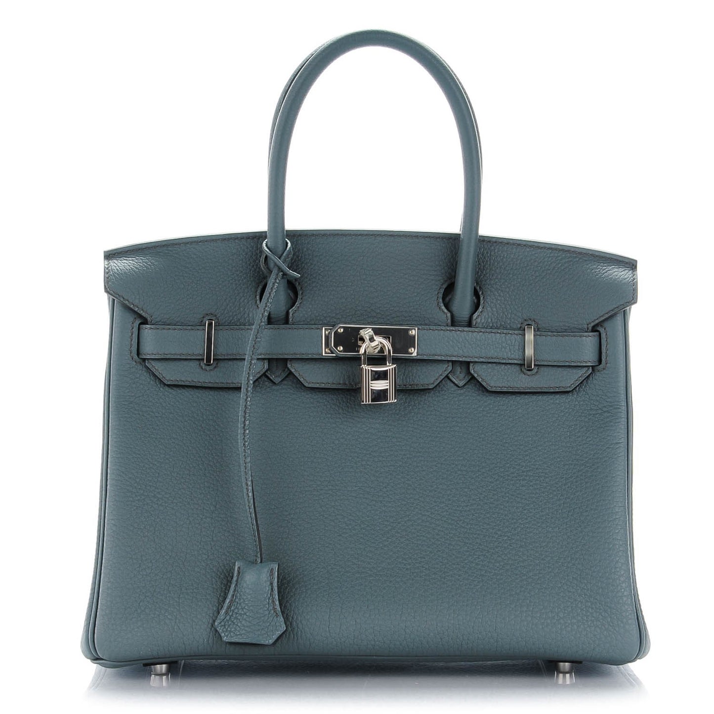 Taurillon Clemence Birkin 30 Bleu Orage