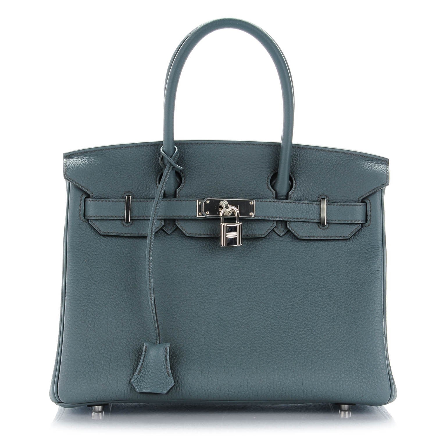 Hermes Taurillon Clemence Birkin 30 Bleu Orage 1 of 26