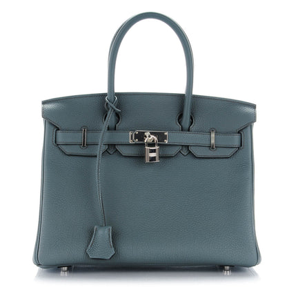Hermes Taurillon Clemence Birkin 30 Bleu Orage 1 of 26