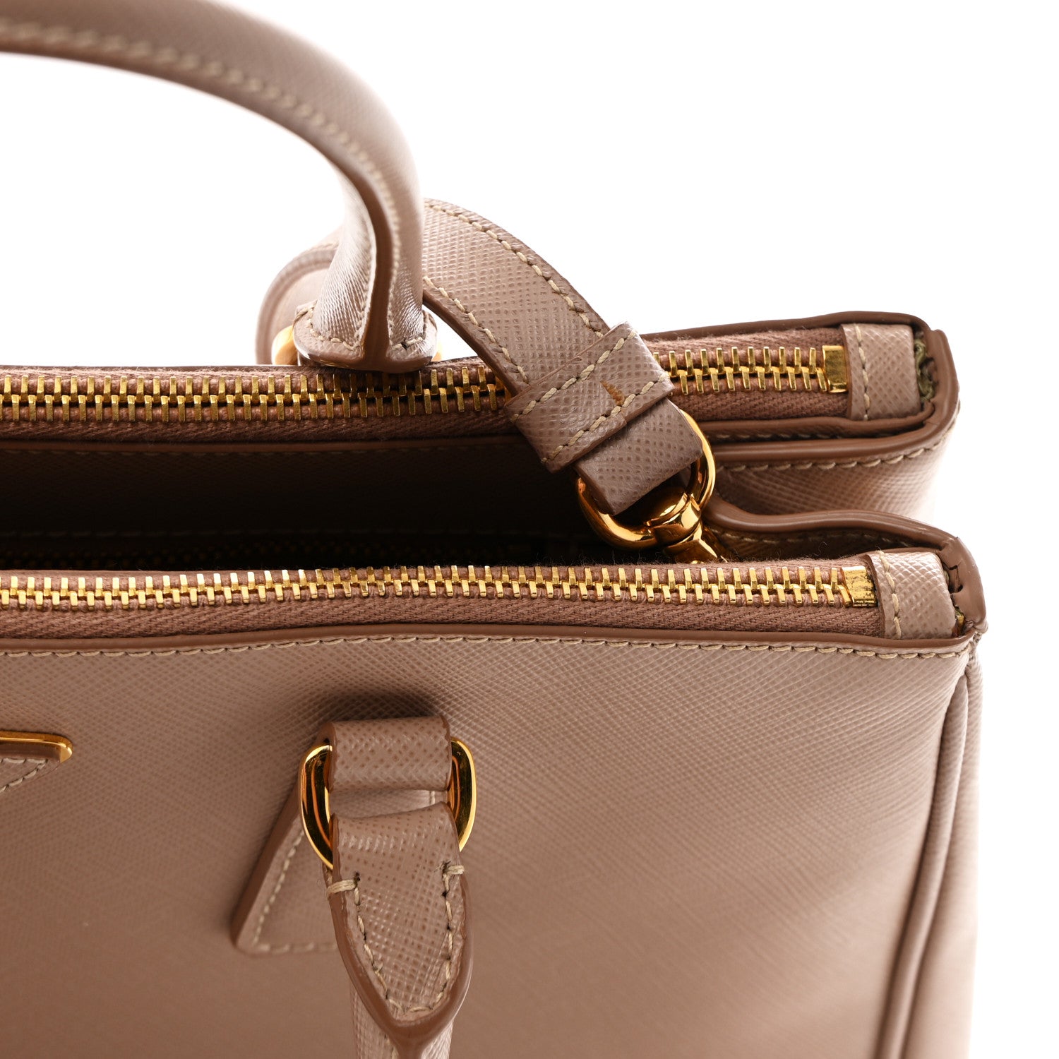 Prada Saffiano Small Galleria Double Zip Tote Cammeo 12 of 12