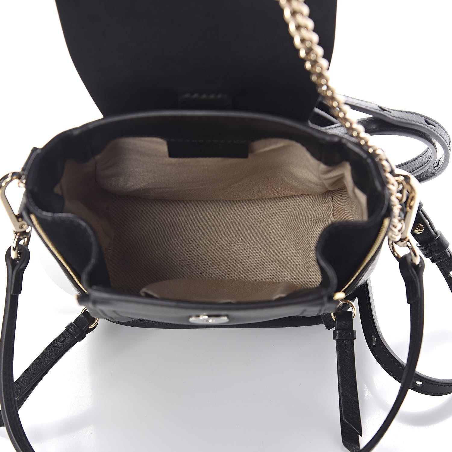 Chloe Suede Calfskin Mini Faye Backpack Black 5 of 10