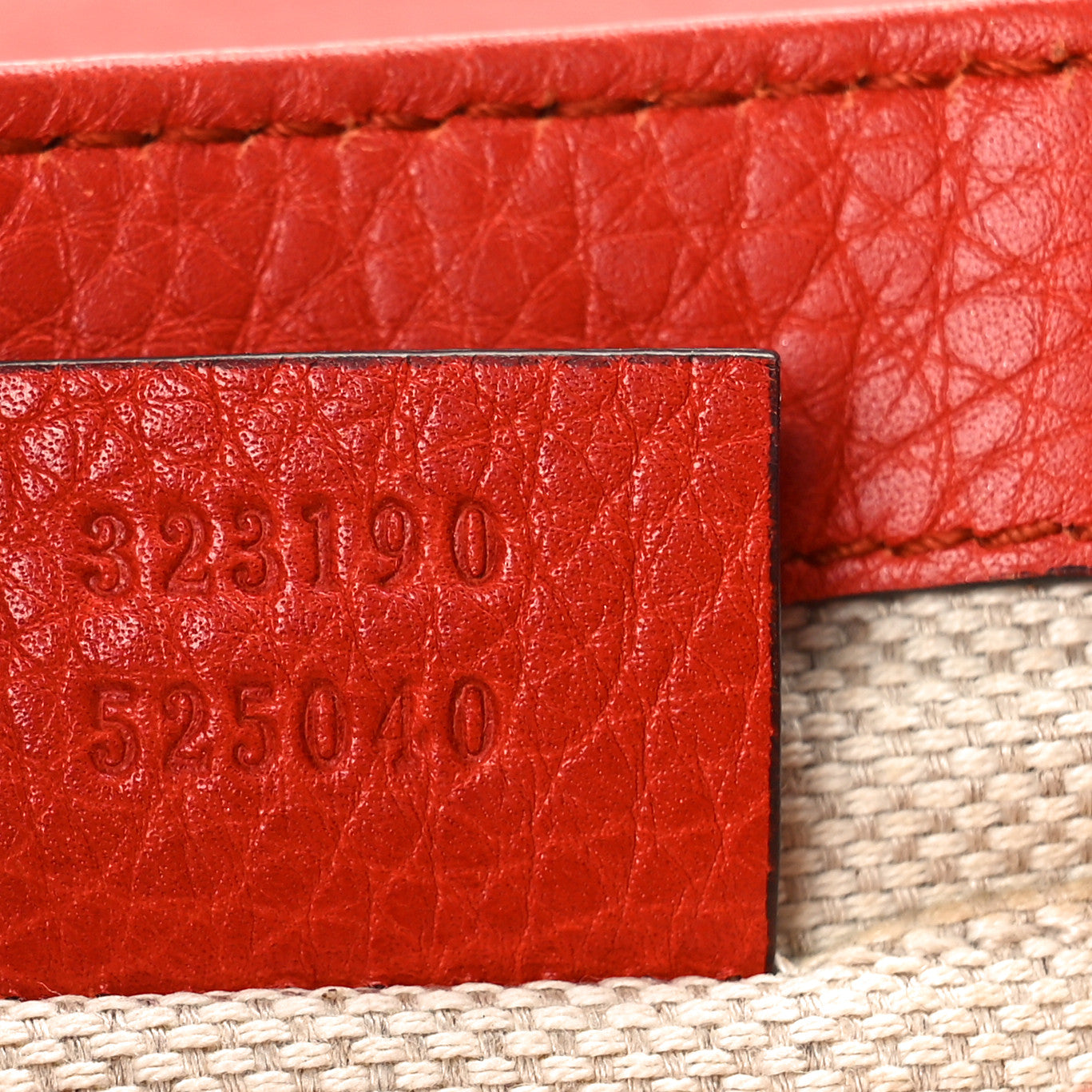 Pebbled Calfskin Small Soho Flap Crossbody Red