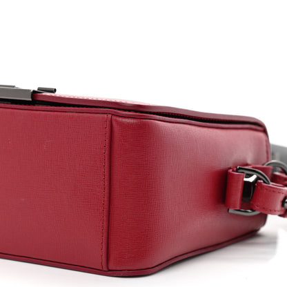 Off-White Saffiano Binder Clip Flap Shoulder Bag Red 11 of 11
