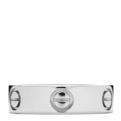 Cartier 18K White Gold 5.5mm LOVE Ring 54 6.75 1 of 4