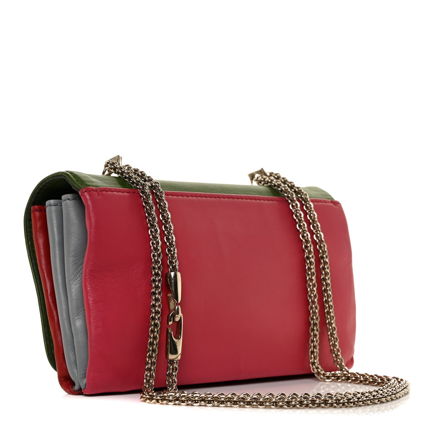Calfskin Va Va Voom Shoulder Bag Deep Rose Green Grey Scarlet