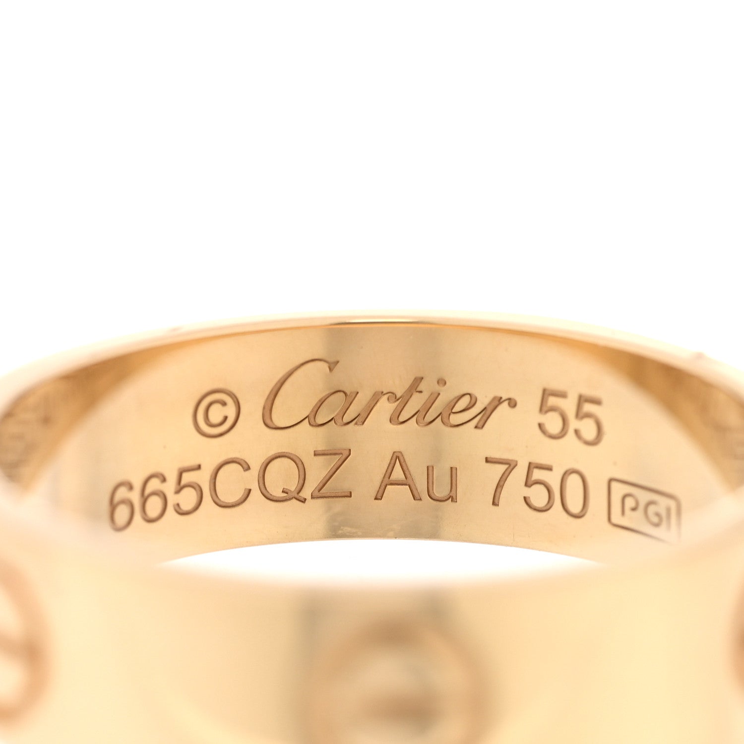 Cartier 18K Yellow Gold 5.5mm LOVE Ring 55 7.25 4 of 5