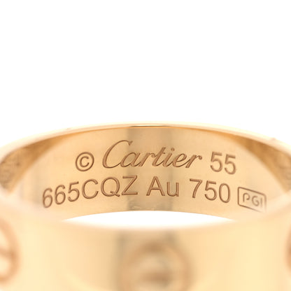 Cartier 18K Yellow Gold 5.5mm LOVE Ring 55 7.25 4 of 5