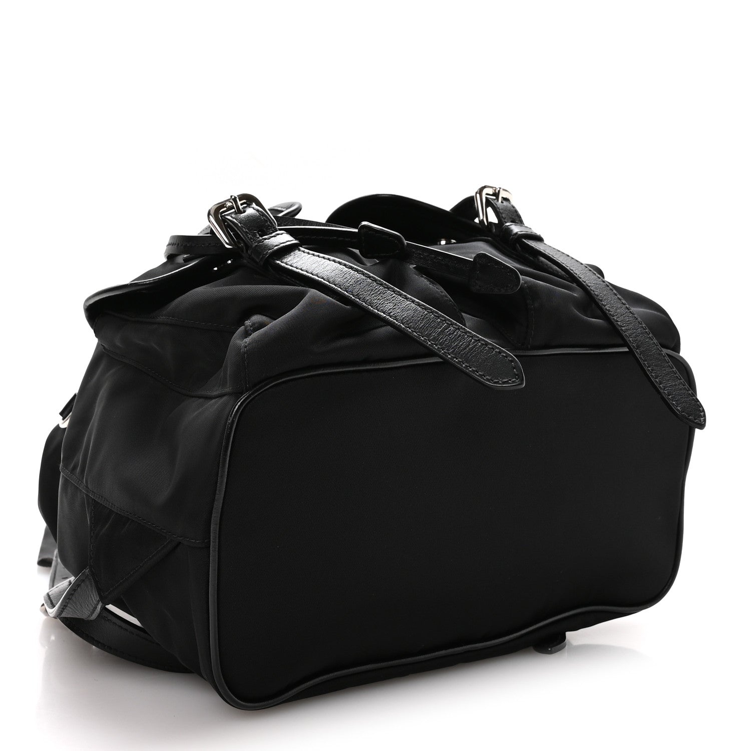 Prada Tessuto Nylon Soft Calfskin Backpack Black 1921011