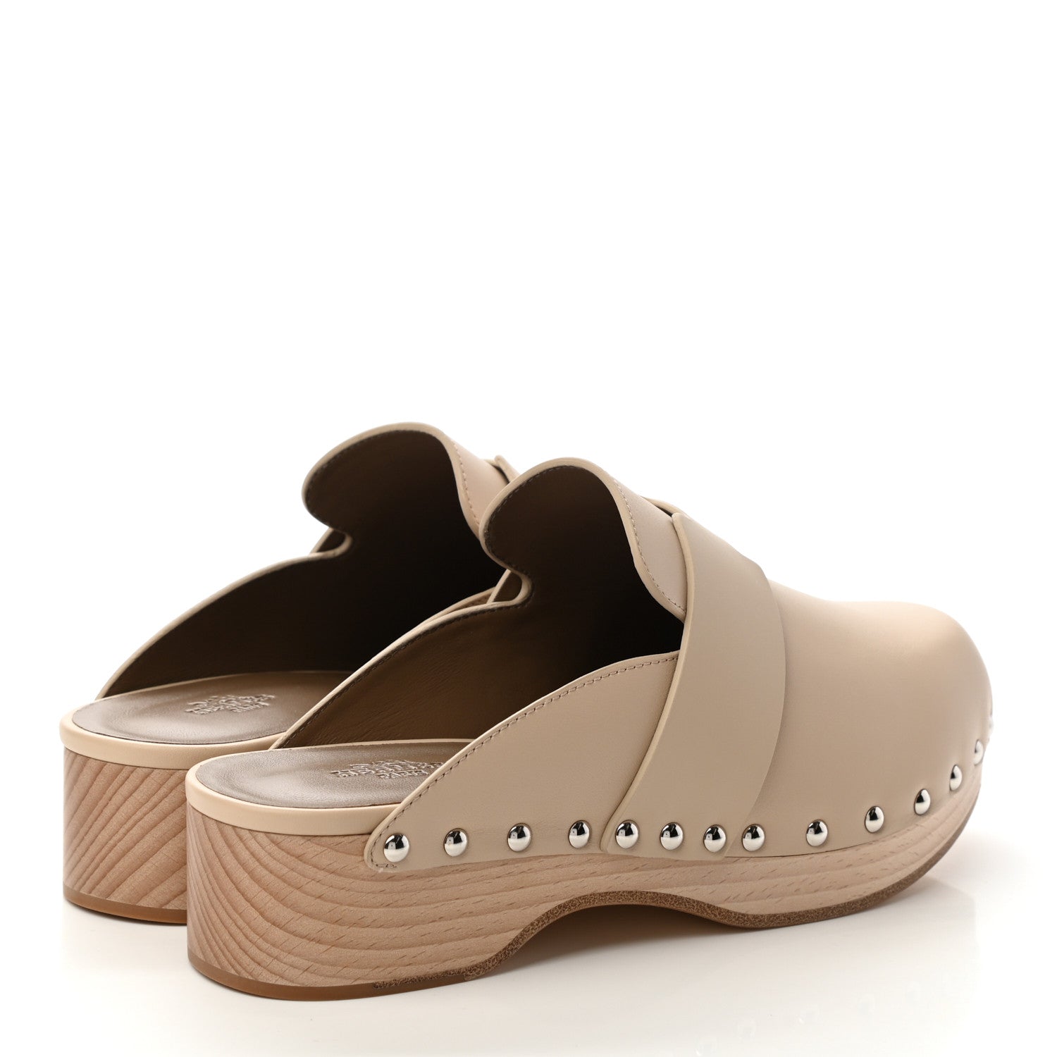 Hermes Calfskin Calya Mules 36 Hetre 4 of 7