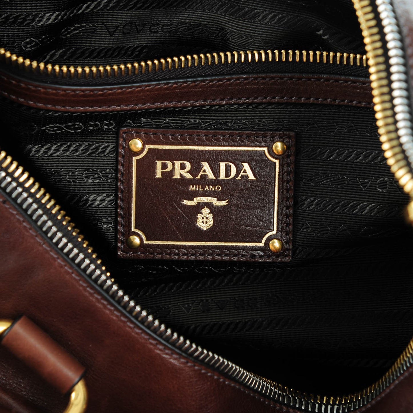 Glace Calf Studded Tote Bruciato