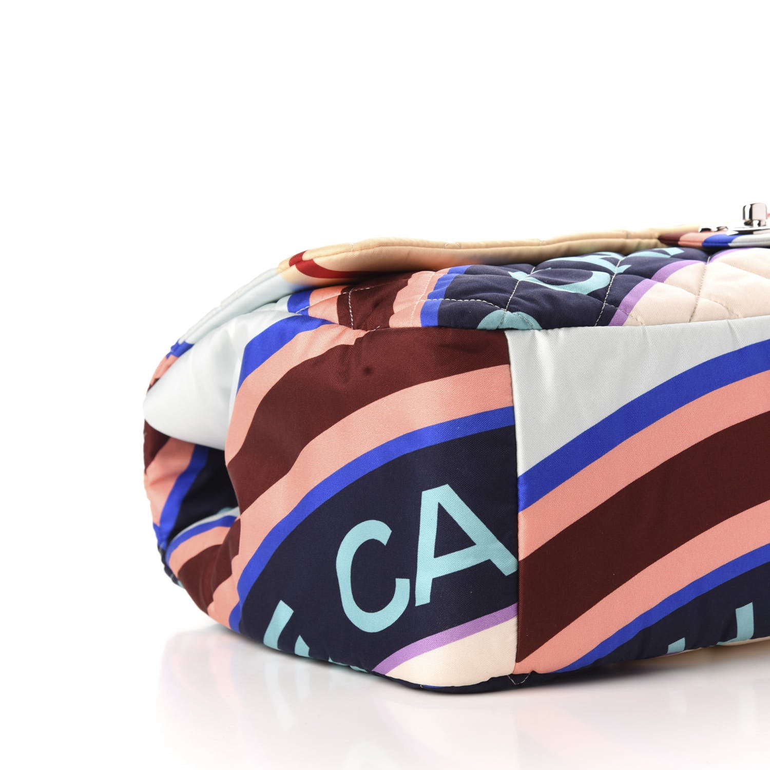 Chanel Fabric Quilted Printed XXL Flap Multicolor 9 of 11