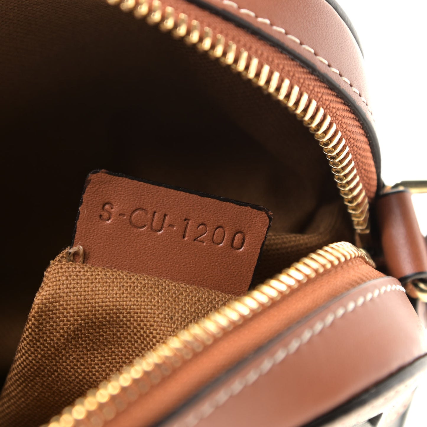 Triomphe Canvas Small Camera Bag Tan