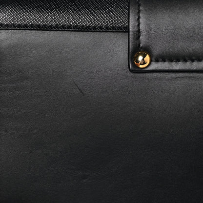 Prada Antic Soft Saffiano Lions Head Cahier Shoulder Bag Black 16 of 22