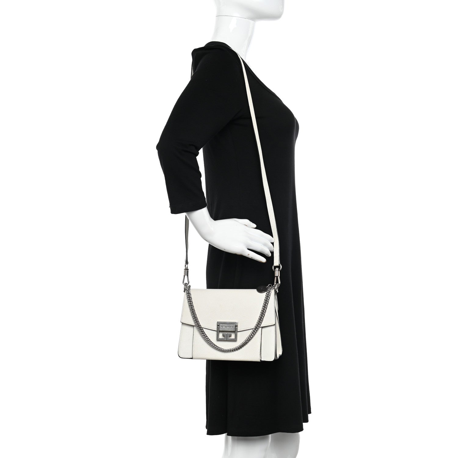 Givenchy Goatskin Small GV3 Shoulder Bag White 2 of 9