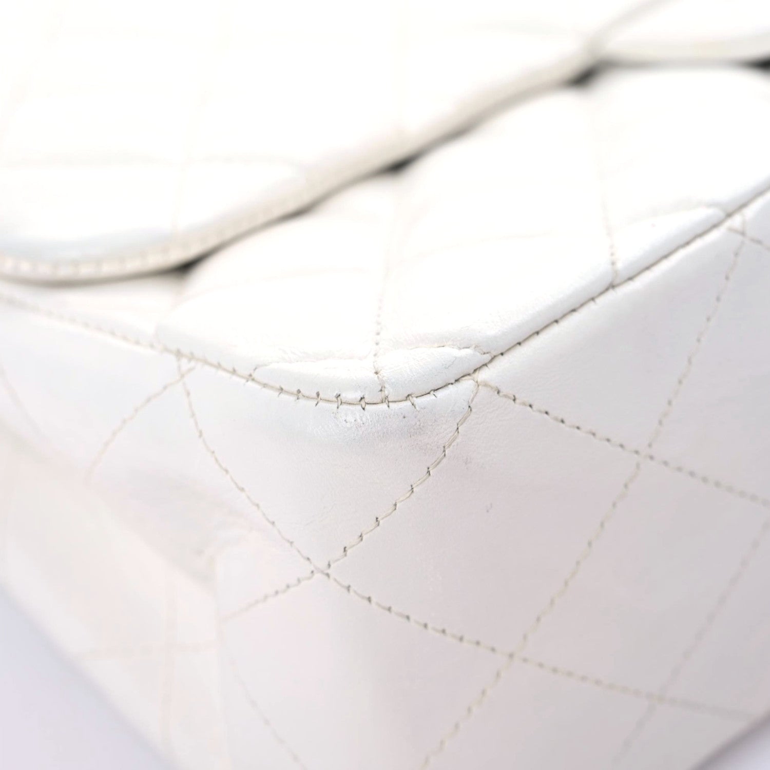 Chanel Lambskin Quilted Jumbo Single Flap White 4 of 24
