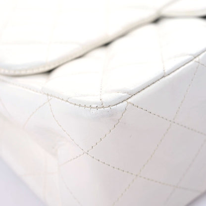 Chanel Lambskin Quilted Jumbo Single Flap White 4 of 24