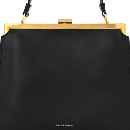 Mansur Gavriel Vegetable Tanned Calfskin Elegant Top Handle Bag Black 7 of 9