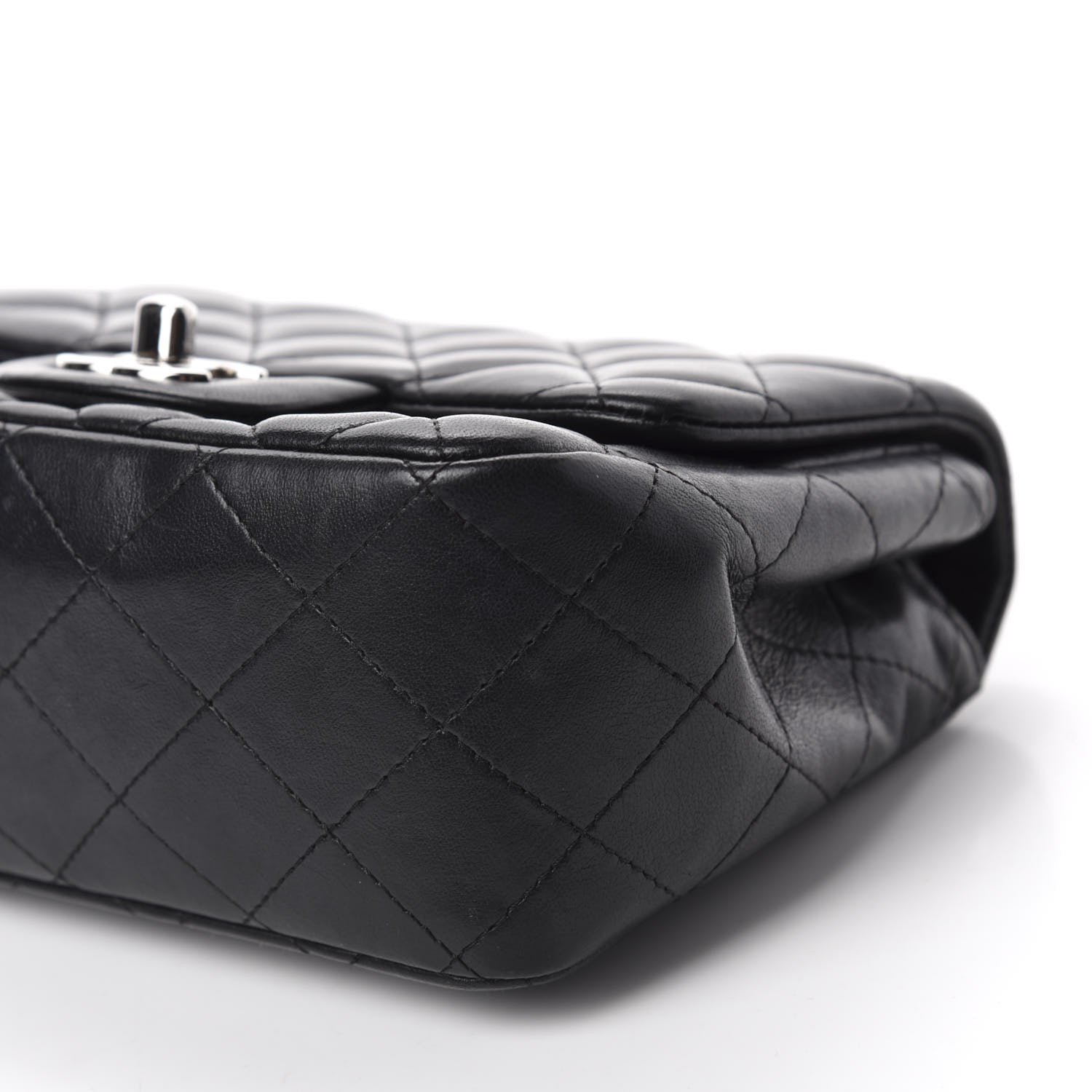 Chanel Lambskin Quilted Mini Square Flap Black 7 of 12