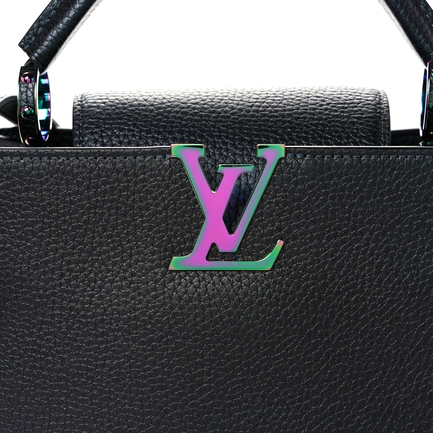 Louis Vuitton Taurillon Capucines BB Scarabeo Iridescent Black 6 of 8