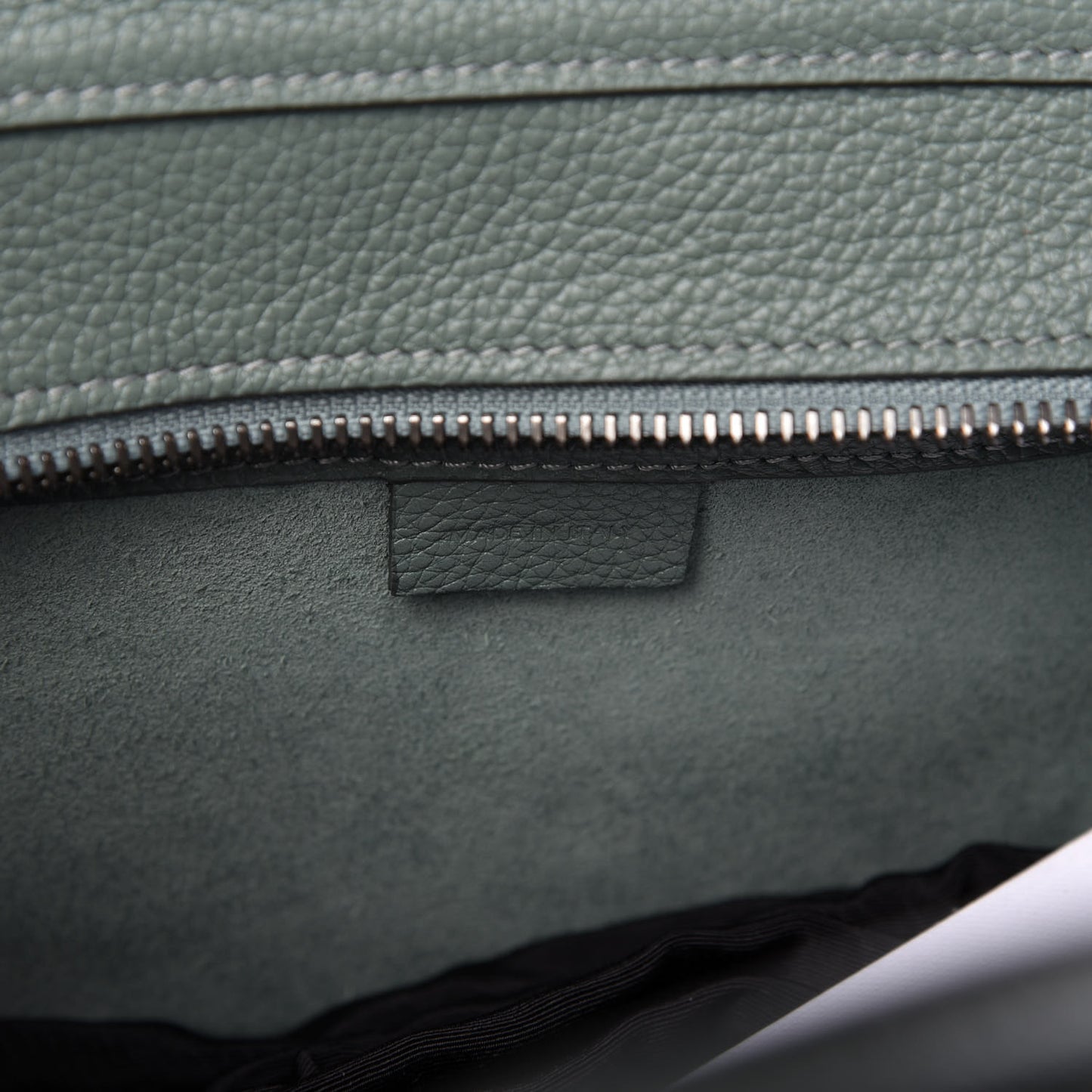 Drummed Calfskin Nano Luggage Celadon