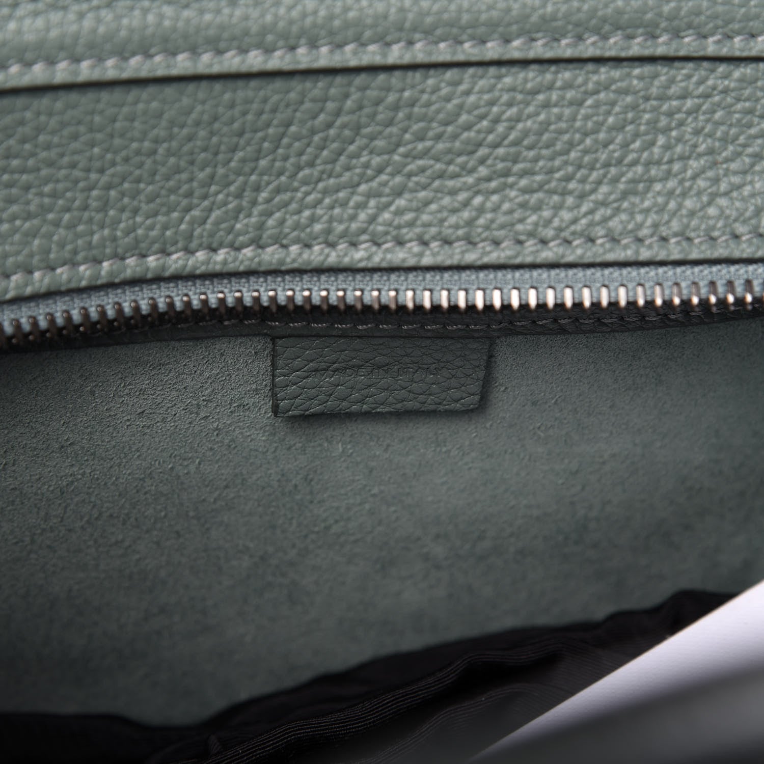 Celine Drummed Calfskin Nano Luggage Celadon 9 of 10