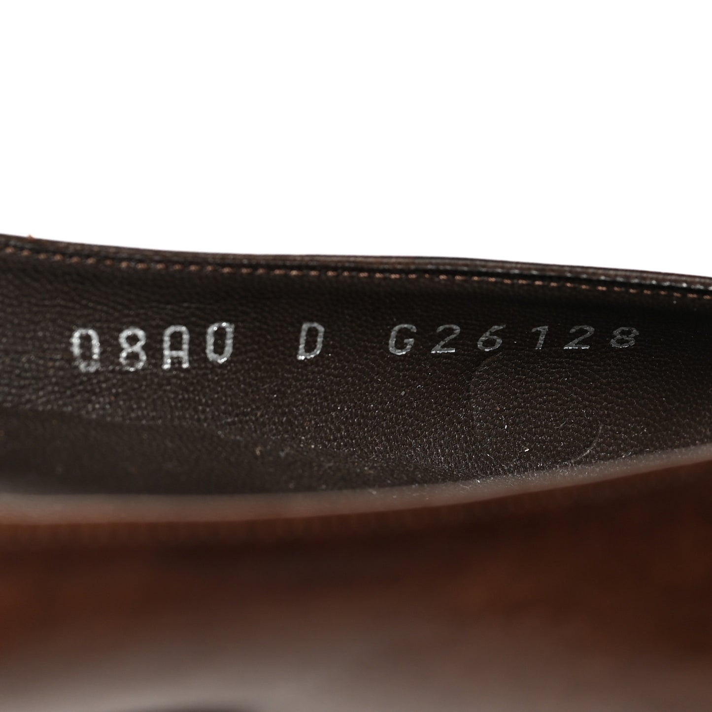 Calfskin Metal Cap Toe CC Ballerina Flats 36 Brown Gold