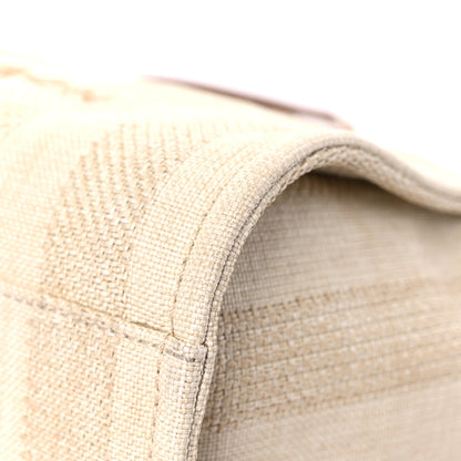 Chanel Mixed Fibers Calfskin Striped Small Deauville Tote Beige 9 of 13