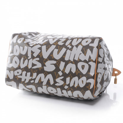 Louis Vuitton Monogram Graffiti Speedy 30 Silver 5 of 8