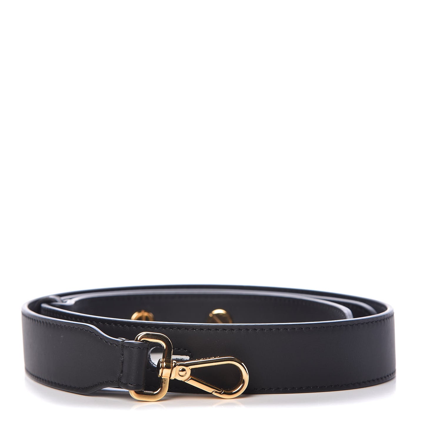Vitello Century Opaco Flat Studded Strap You Black