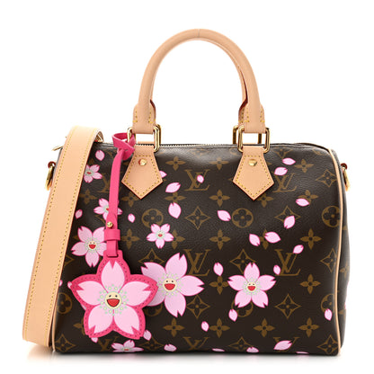 Louis Vuitton LV X TM Monogram Cherry Blossom Speedy Bandouliere 25 Sakura Brown 1 of 9