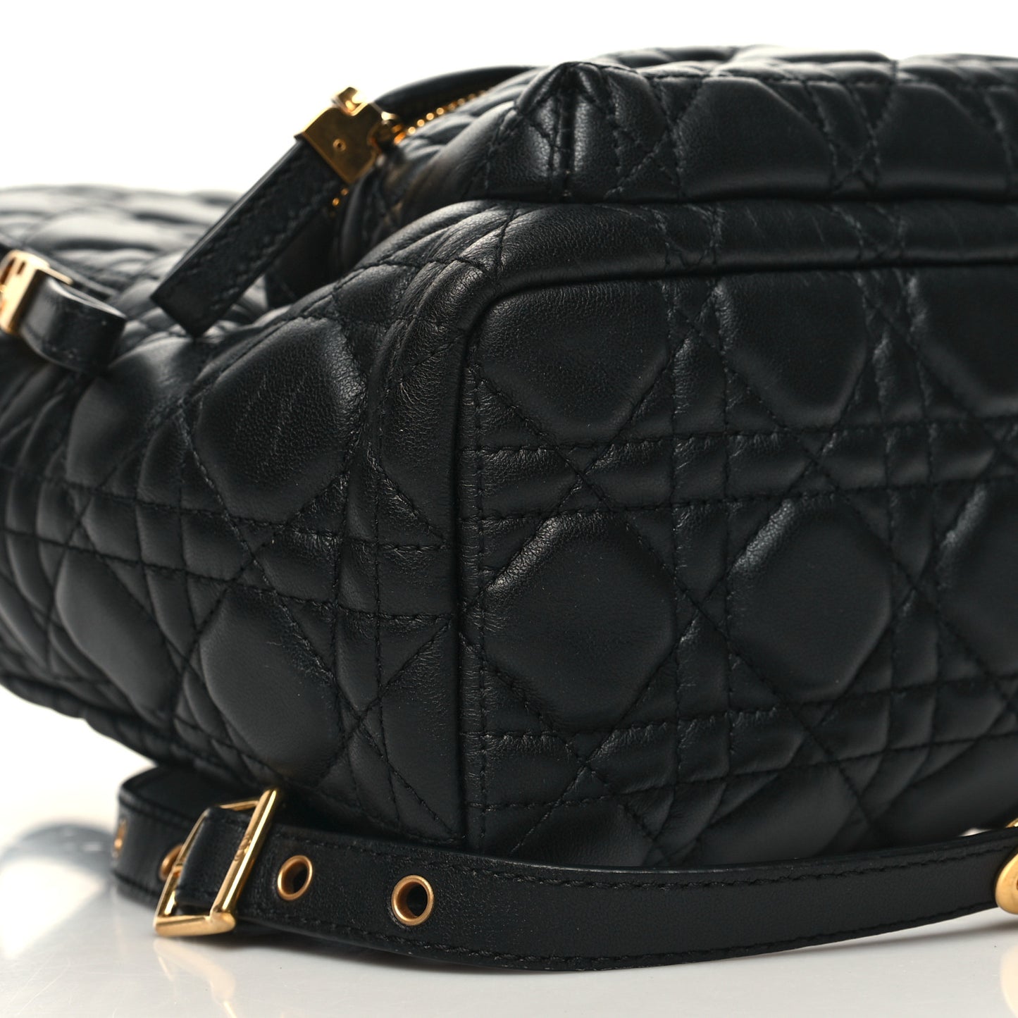Lambskin Cannage Backpack Black