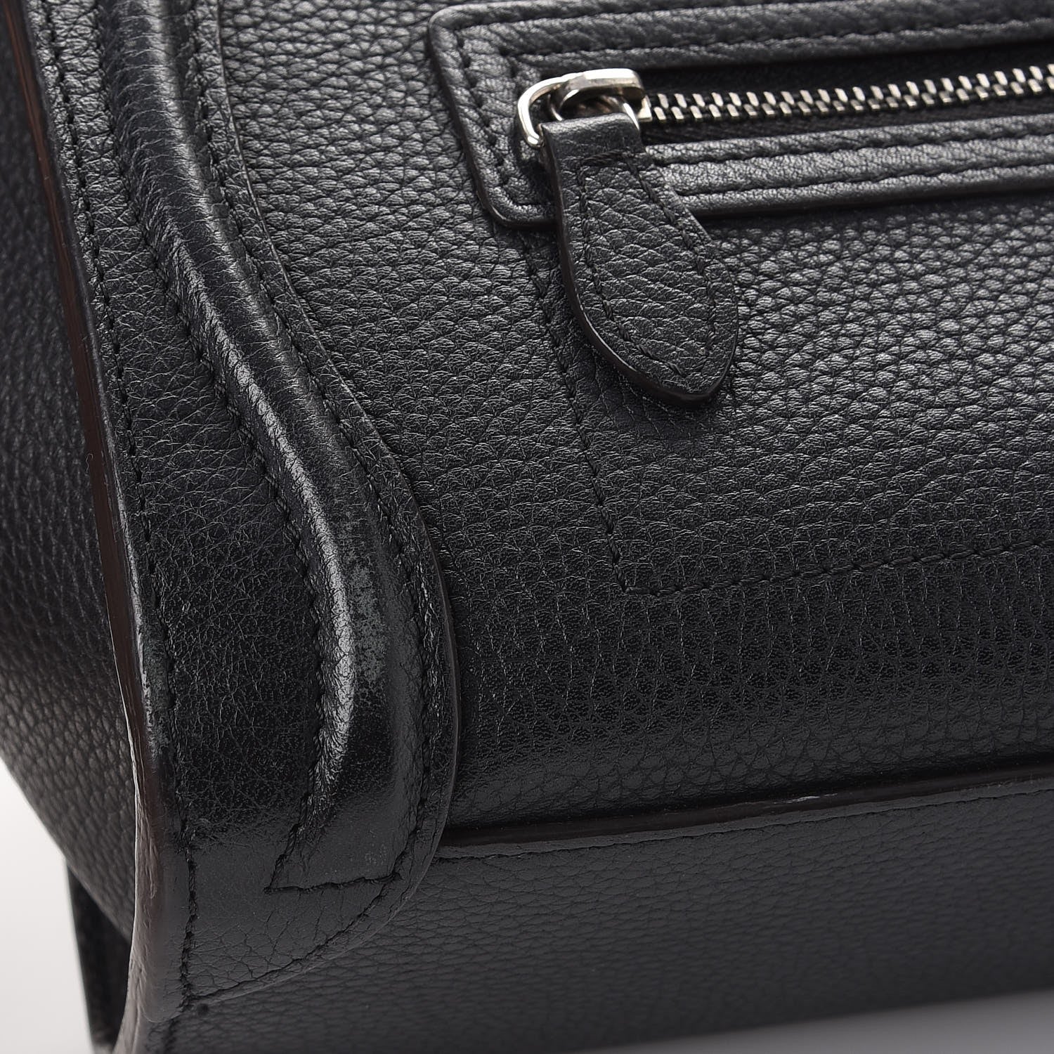 Celine Drummed Calfskin Nano Luggage Black 13 of 17