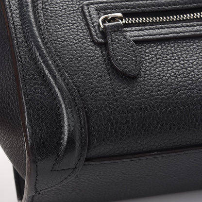 Celine Drummed Calfskin Nano Luggage Black 13 of 17