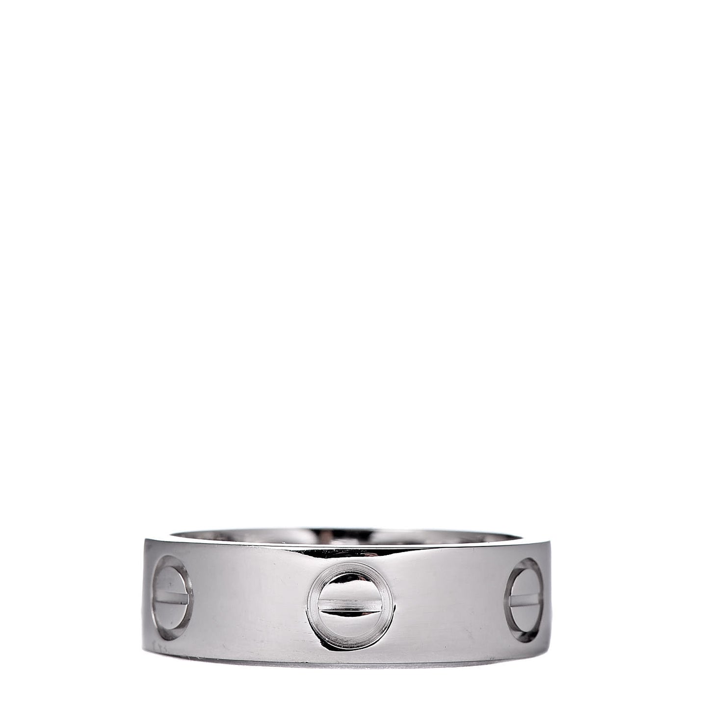18K White Gold 5.5mm LOVE Ring 53 6.25