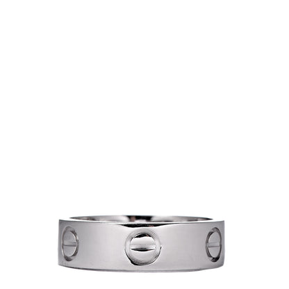 Cartier 18K White Gold 5.5mm LOVE Ring 53 6.25 1 of 4