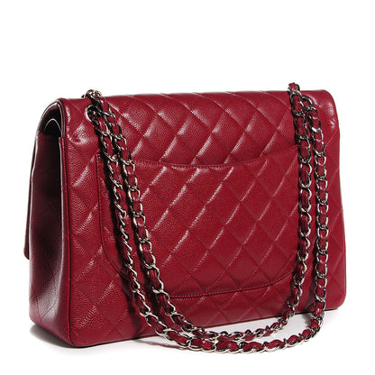 Chanel Caviar Quilted Maxi Double Flap Red 3 of 9