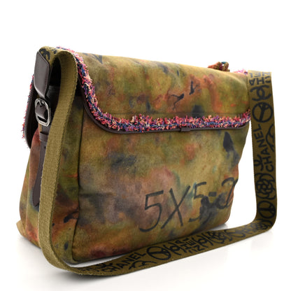 Chanel Washed Toile Large Graffiti On The Pavements Messenger Khaki Multicolor 3 of 11