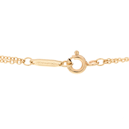 Tiffany 18K Yellow Gold Infinity Double Chain Pendant Necklace 4 of 6