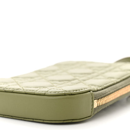Christian Dior Lambskin Cannage Lady Dior Phone Holder Green 10 of 10