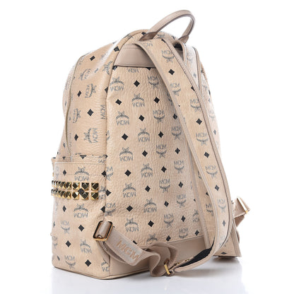 MCM Visetos Medium Side Studs Stark Backpack Beige 3 of 18