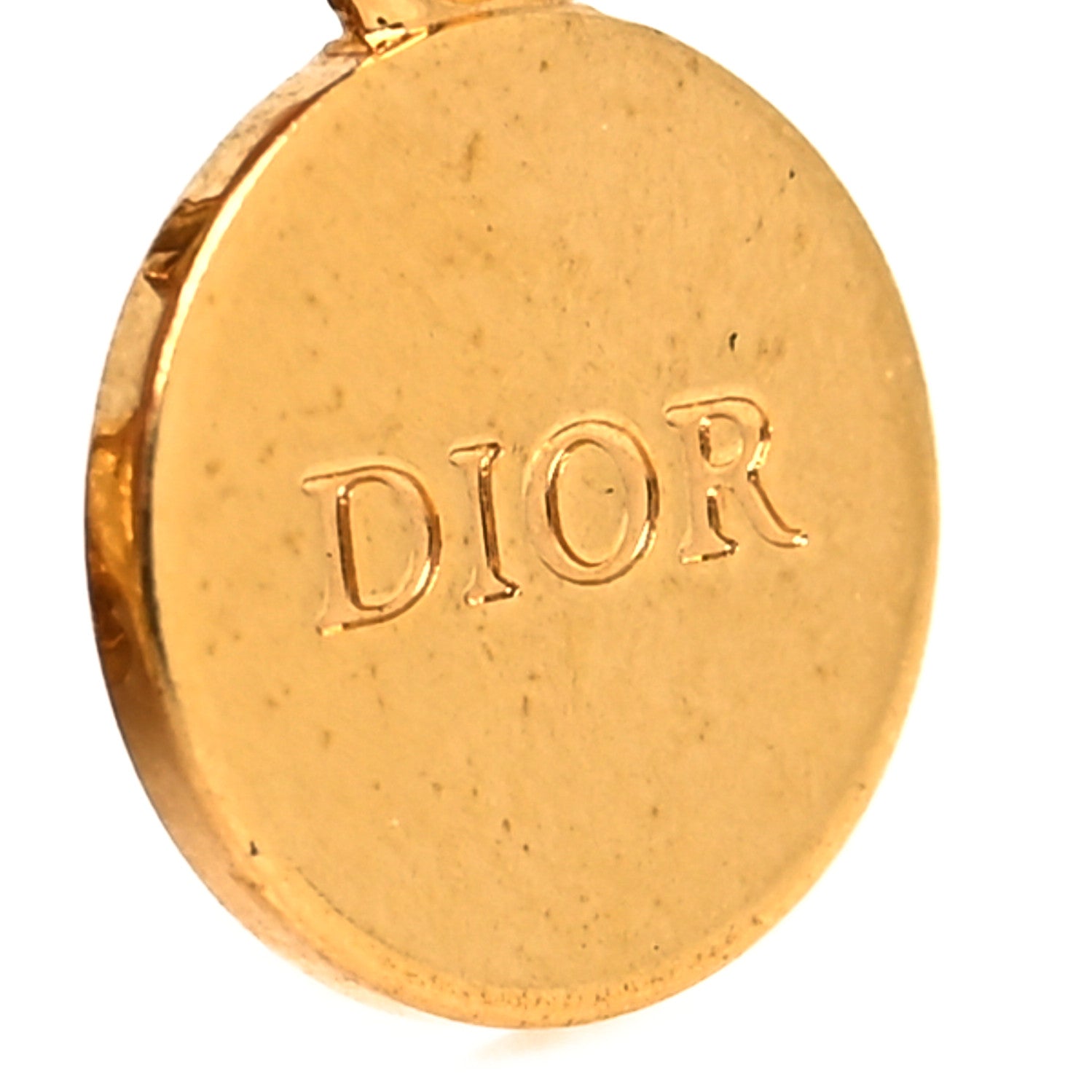 Christian Dior Metal Crystal CD Chain Bracelet Gold 5 of 5