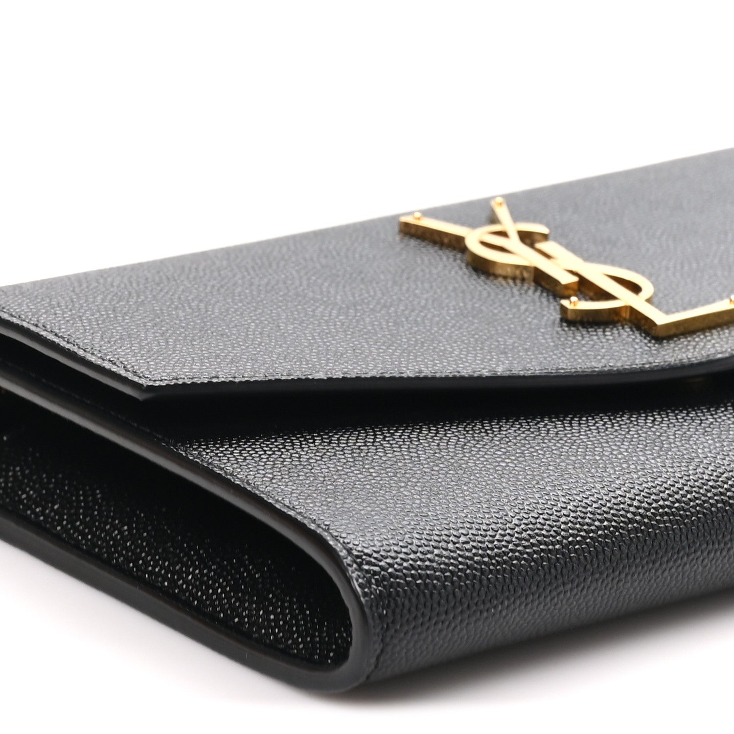 Saint Laurent Grain de Poudre Uptown Chain Wallet Black 8 of 10
