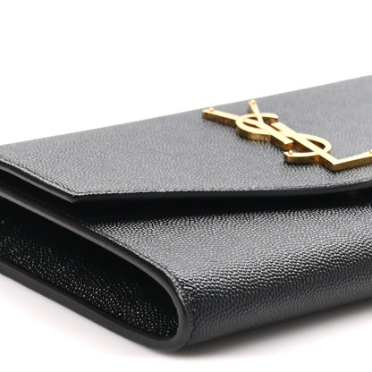 Saint Laurent Grain de Poudre Uptown Chain Wallet Black 8 of 10